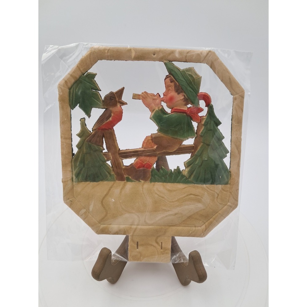 Vintage M.I Hummel "Retreat To Safety" Die Cut Paper Calendar Top-Stand Not...